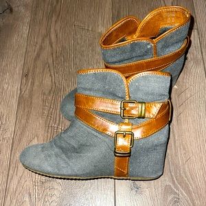 Ankle Wedge Boots
